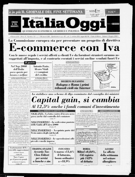 Italia oggi : quotidiano di economia finanza e politica